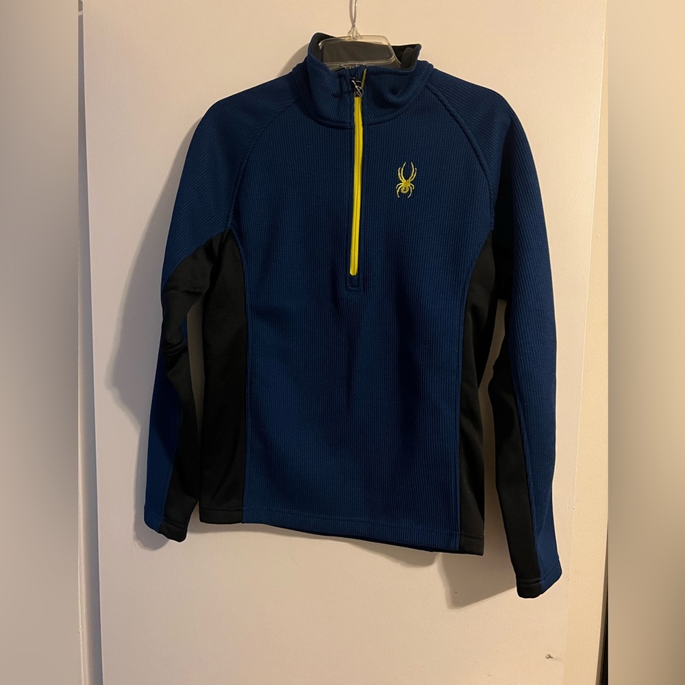 Spyder Navy and Black Quarter-Zip Top